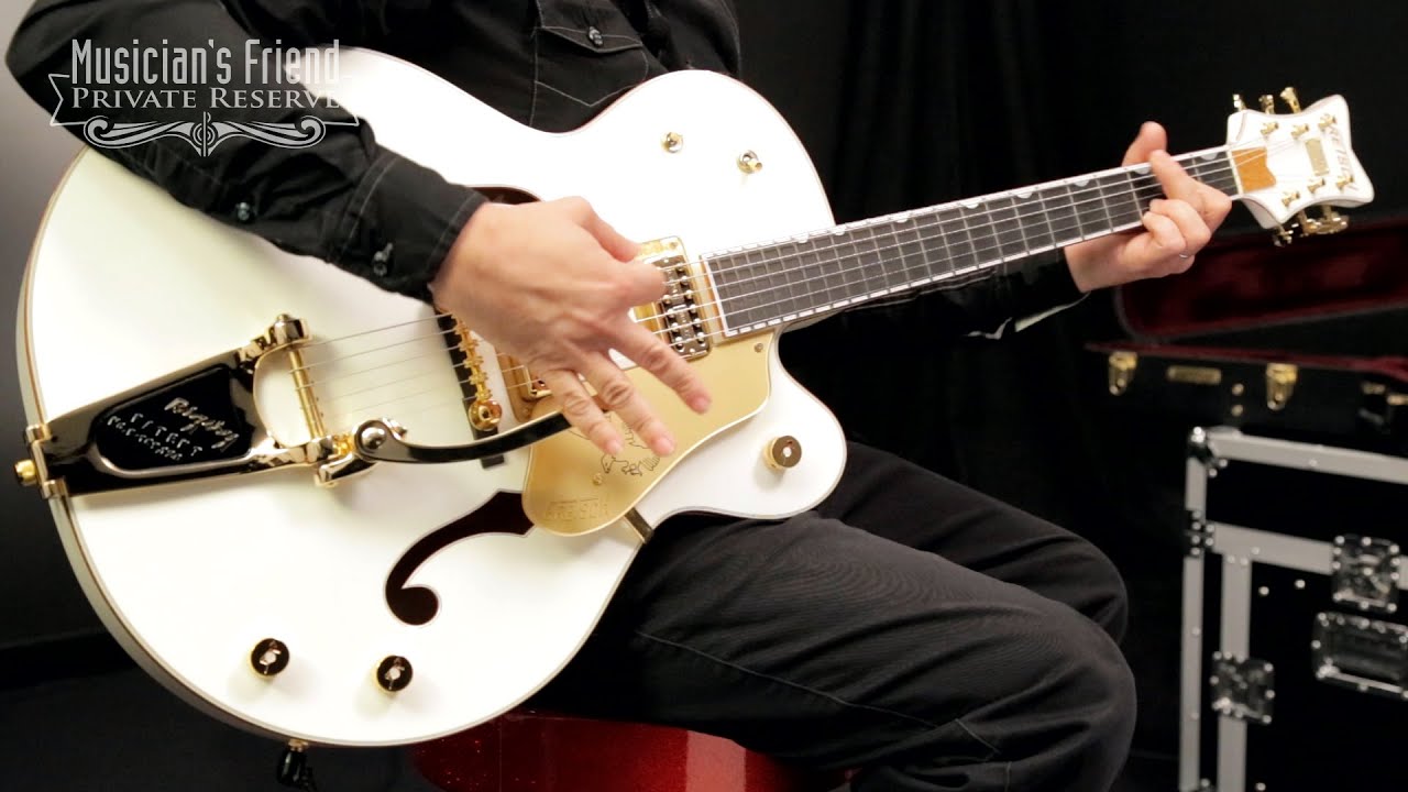 Gretsch Guitars G6136T White Falcon with Bigsby Electric Guitar, White