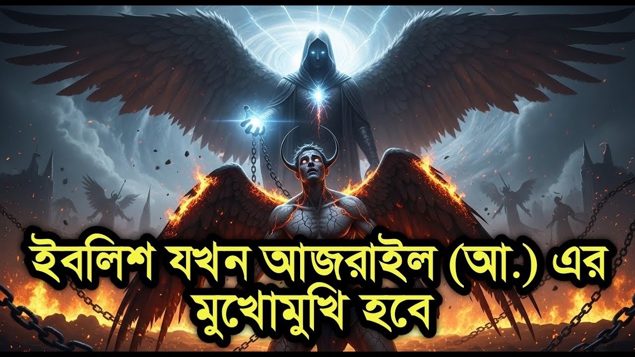 ইবলিশ যখন হযরত আজরাইল (আ.) এর মুখোমুখি হবে।