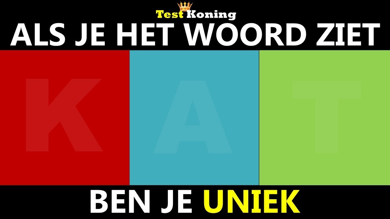 WELK WOORD ZIE JIJ? | Oog Test