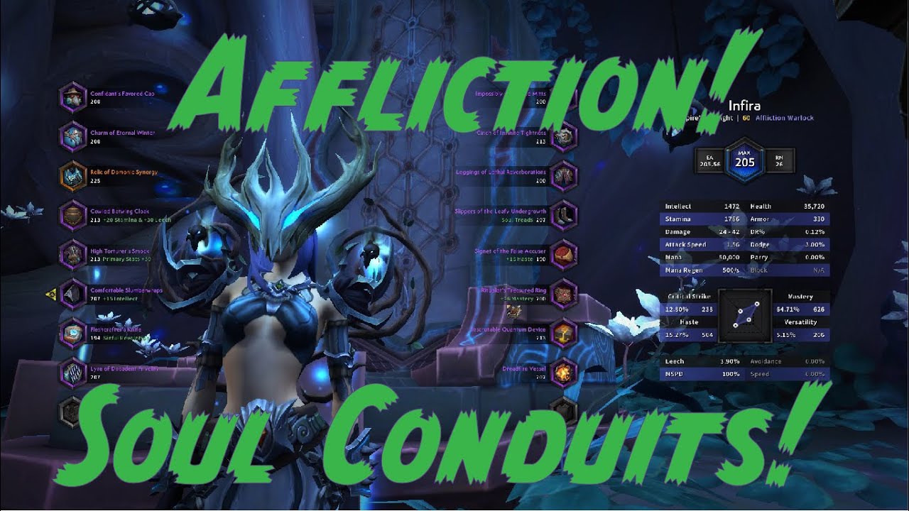 Affliction Warlock Conduits Guide!