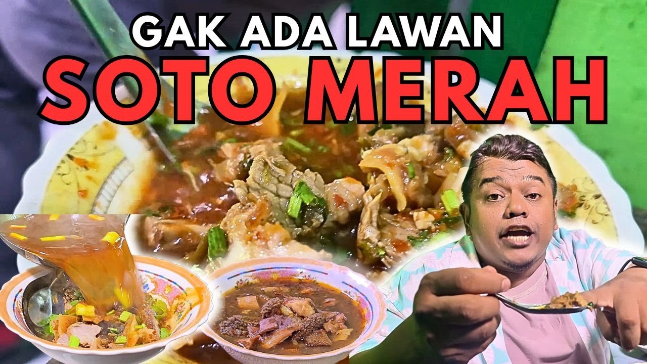 GAK ADA LAWAN! LOKASI DI PELOSOK PASAR TAPI SEHARI HABIS RATUSAN PORSI! SOTO MERAH LEGEND INI JUARA