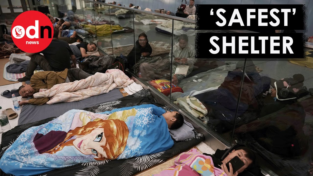 Israelis Take Shelter in Underground Train Station Amid Escalating Conflict