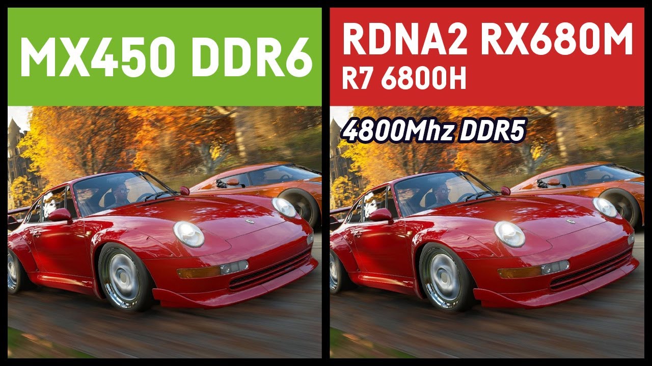 MX450 DDR6 vs. Radeon RX 680m (RDNA 2)