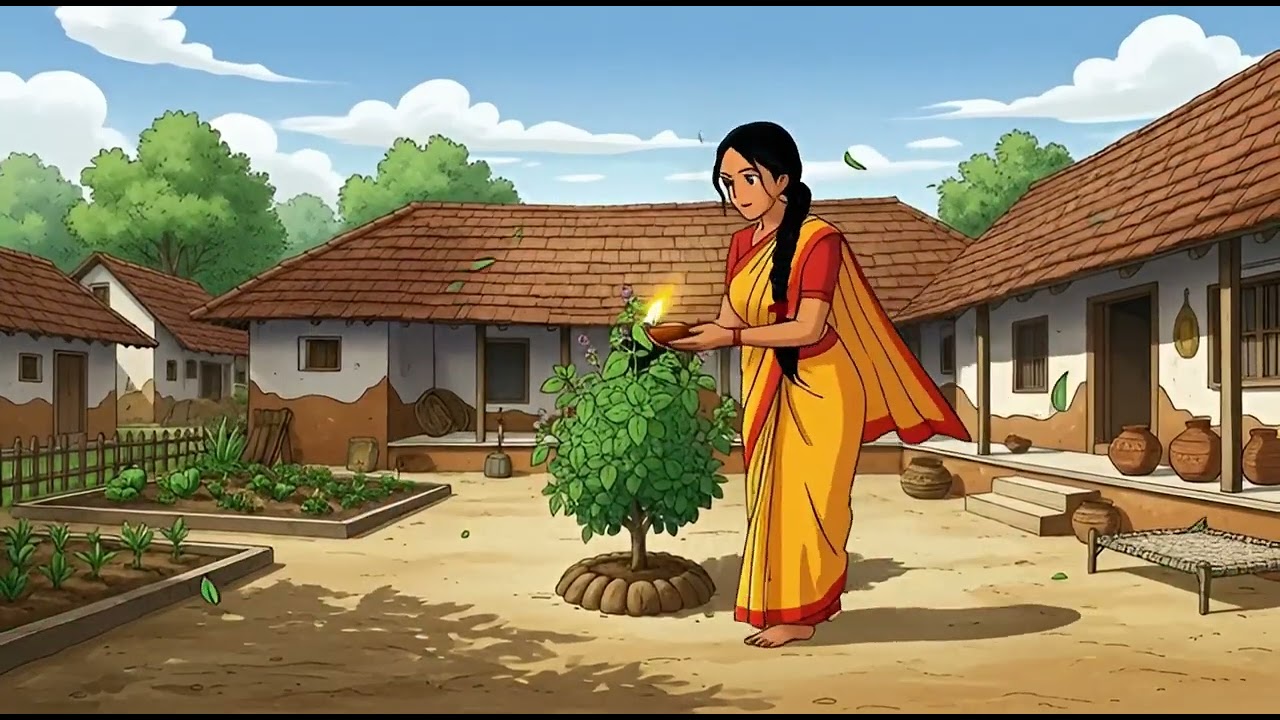 A Simple Indian Morning |Village Breakfast & Slow Living (Ghibli-Inspired) #asmr #cooking #animation