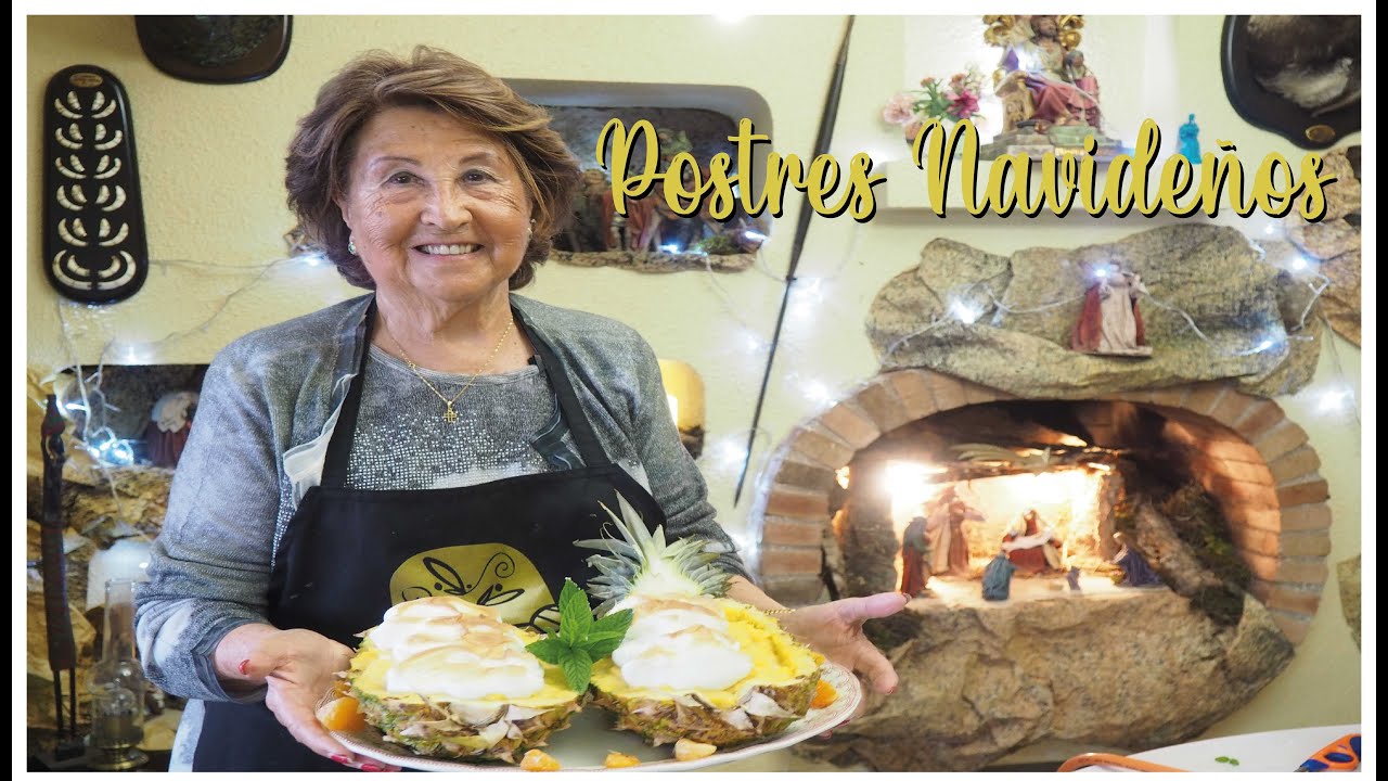 POSTRES | Piña rellena 🍍 Almendras garrapiñadas 😋 Recetas saludables para Navidad