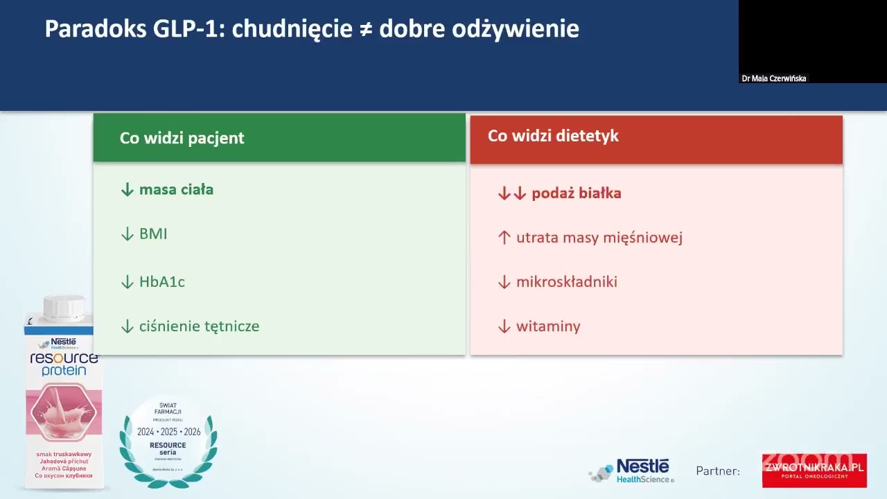 Dieta bogata w białko wspierająca terapię analogami GLP-1. Webinar 