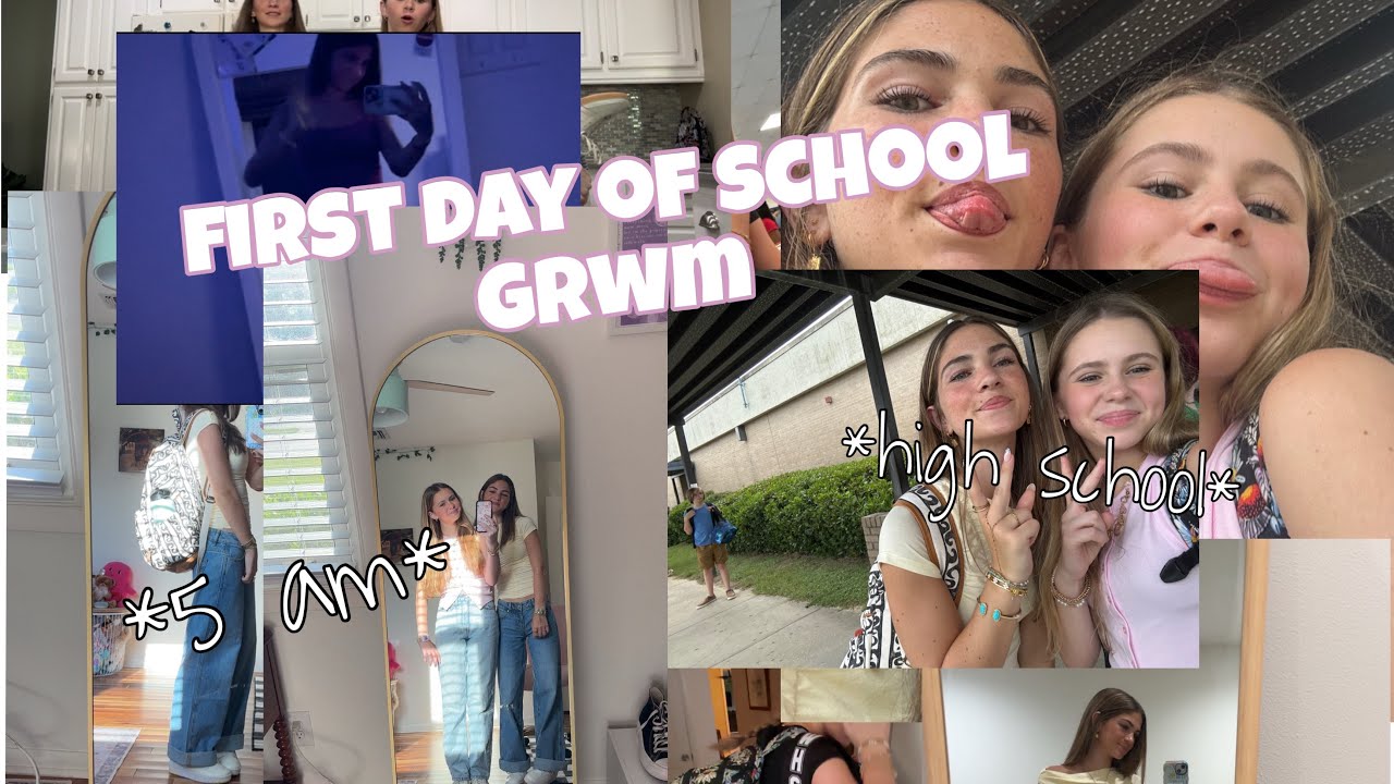 get ready with us for the first day of school!! *high school* *vlog*