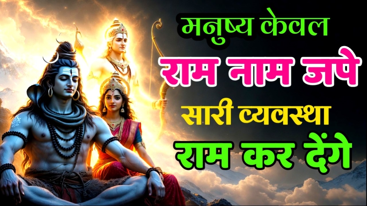 मनुष्य केवल राम नाम जपे सारी व्यवस्था राम कर देंगे | #naamjap