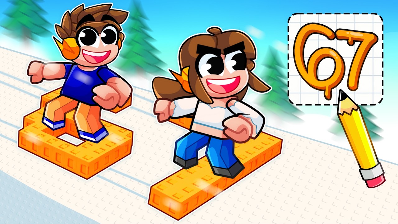 DESENHE um TRENÓ para DESLIZAR a MONTANHA no ROBLOX!