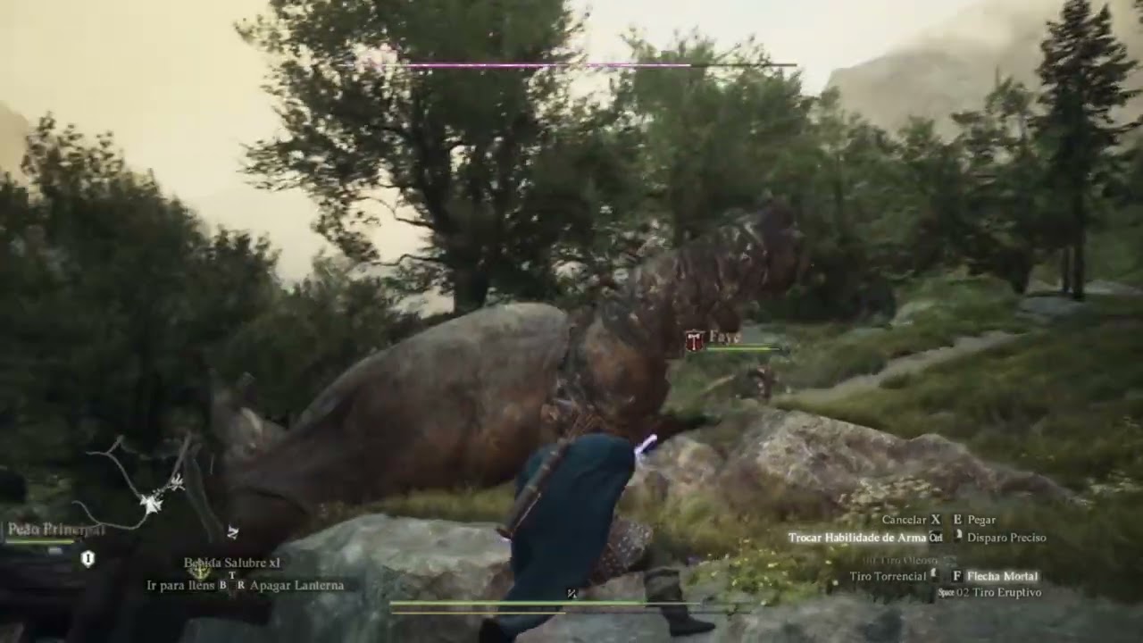 Derrotando monstros grandes em Dragons Dogma 2