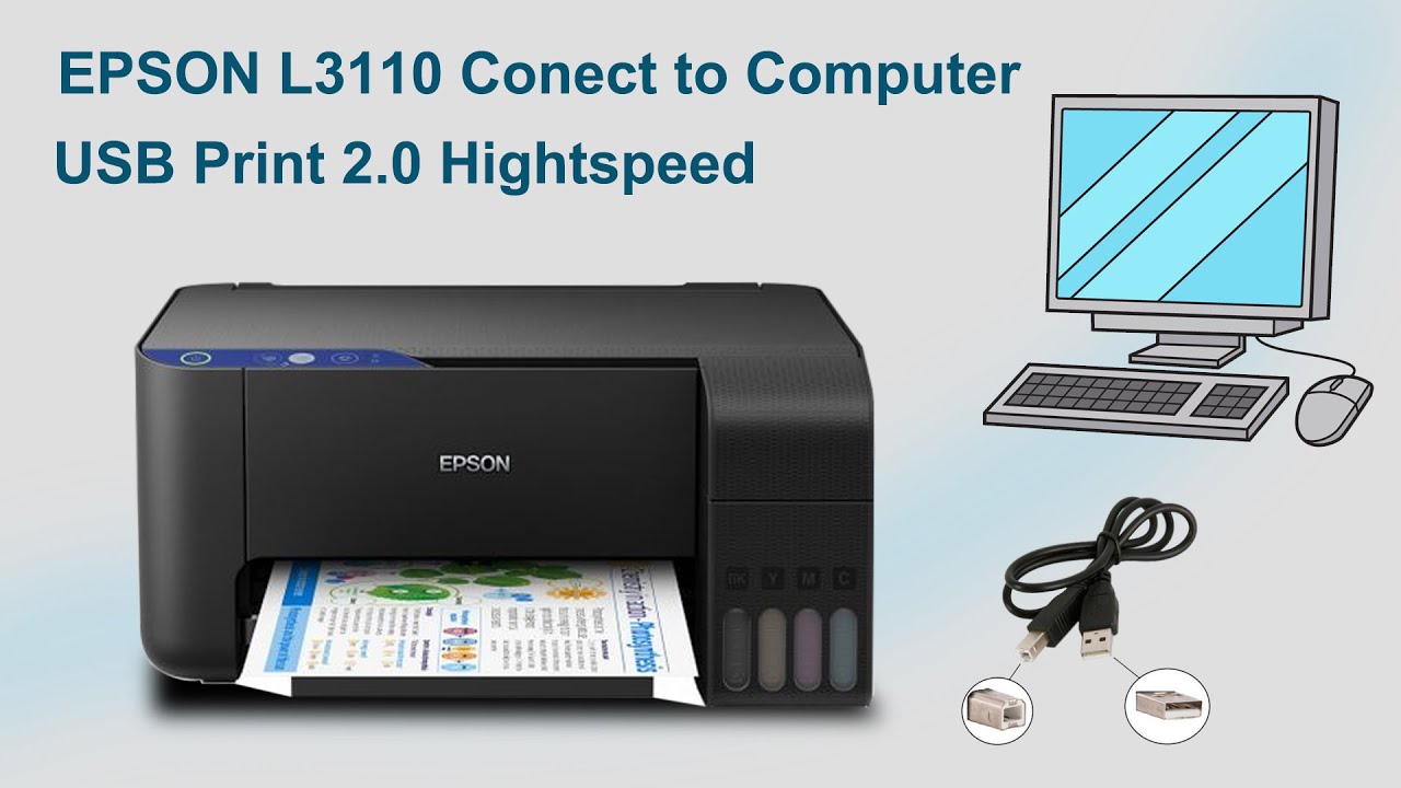 How to connect printer Epson L3110 to Computer