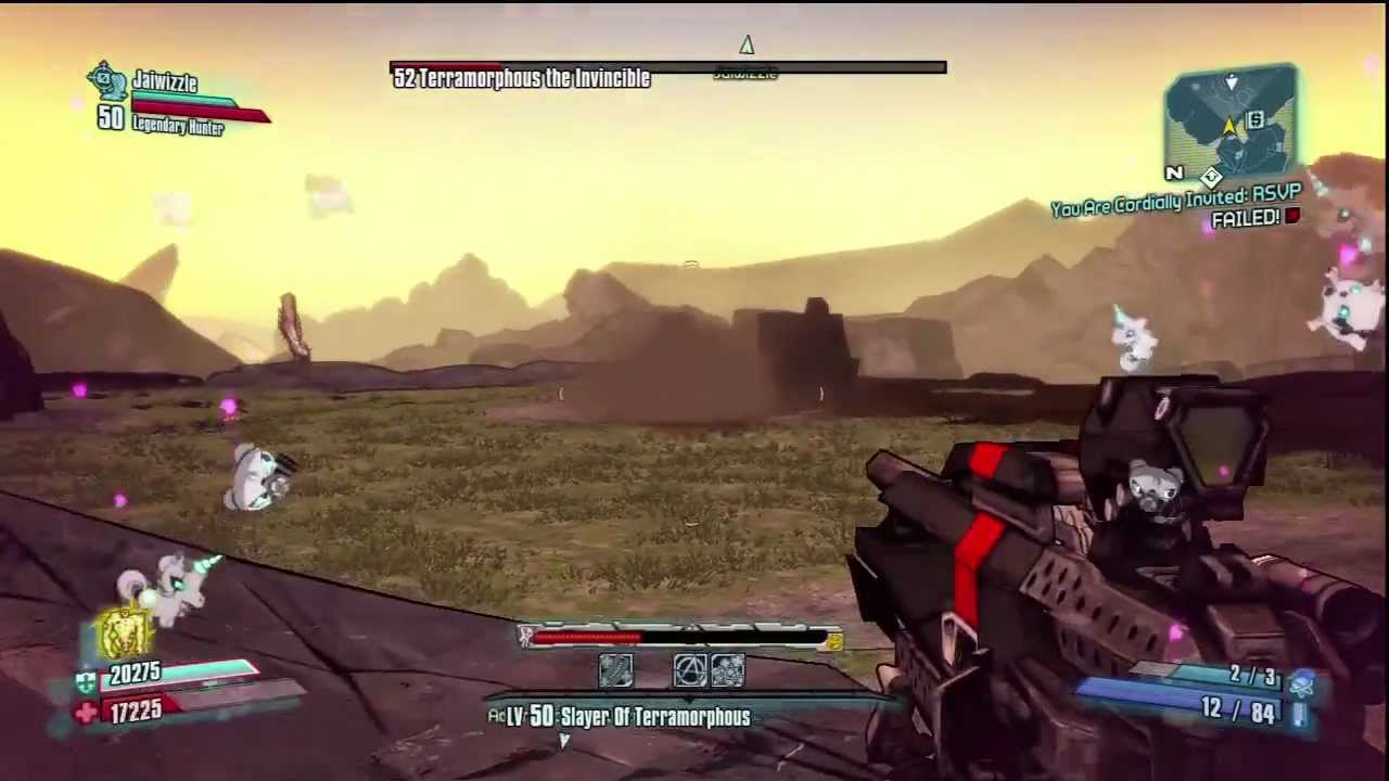 Borderlands 2 - Gaige the Mechromancer vs Terramorphous the Invincible Soloed