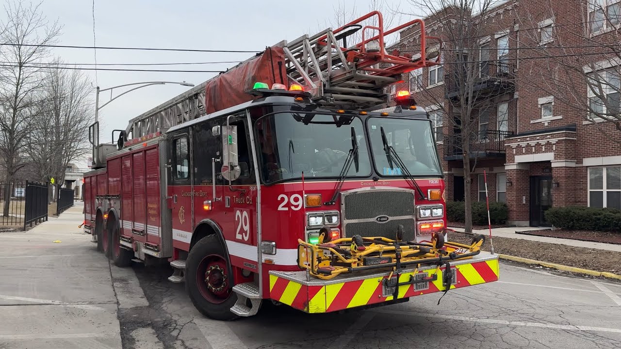 Chicago fire dept Ambulance 15 Engine 96 Truck 29 