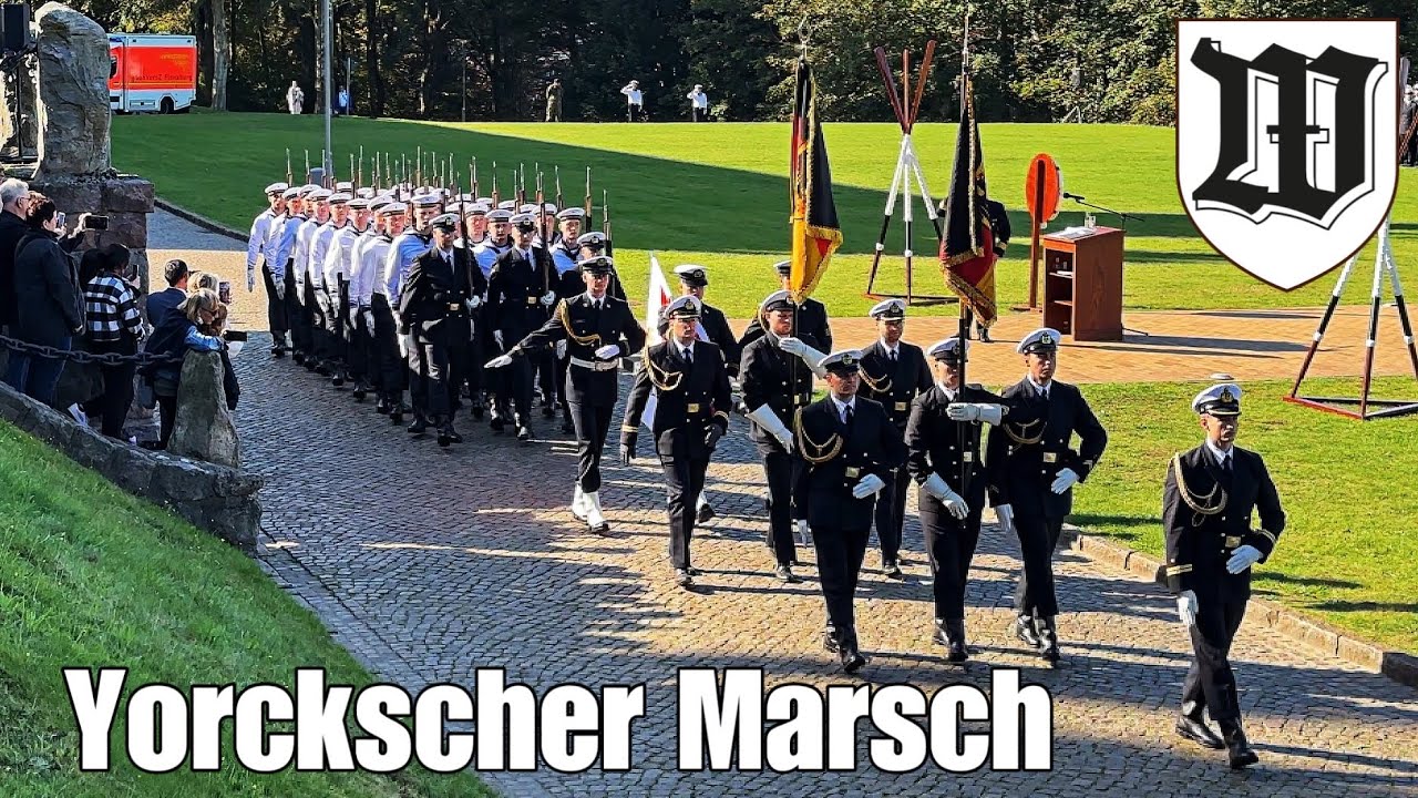 Marsch des Yorck'schen Korps: Ausmarsch Wachbataillon BMVg/Marinemusikkorps Kiel Marineschule M&uuml;rwik
