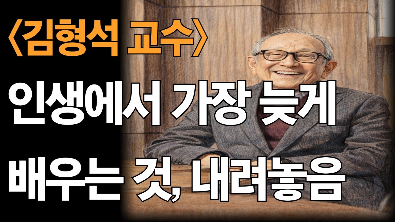김형석교수님_인생에서 가장 늦게 배우는 것, 내려놓음| 노년에 행복해지는 법 | 자식·돈·권위를 내려놓는 지혜