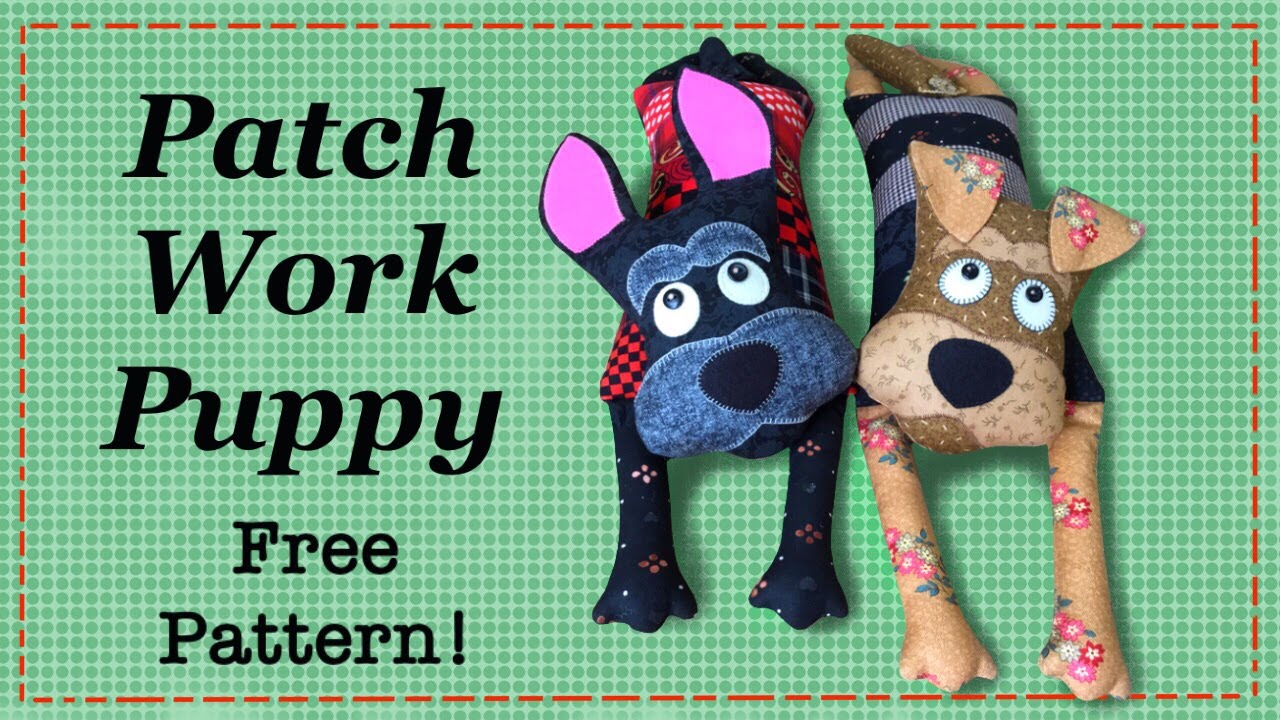 Щенок Easy Patchwork || БЕСПЛАТНЫЙ ШАБЛОН || Полное руководство с Lisa Pay