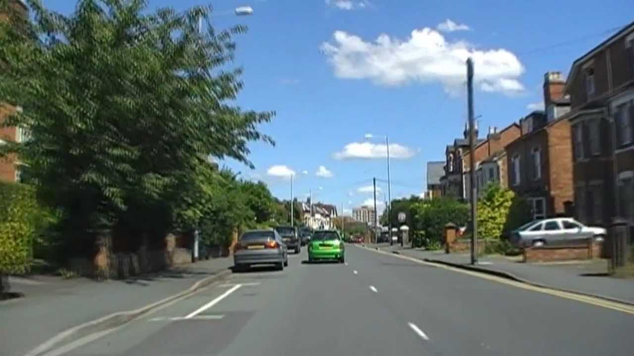 Driving Along Tudor Way, Bromyard Road & Tybridge Street, Worcester, Worcestershire, England