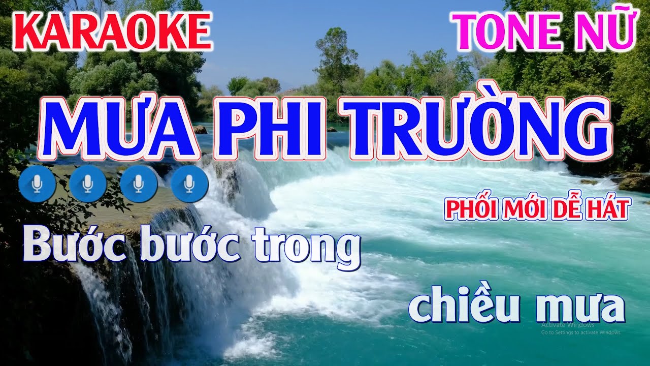 Mưa Phi Trường - Karaoke Tone Nữ Phối Mới Dễ Hát || Karaoke Quang Lưu