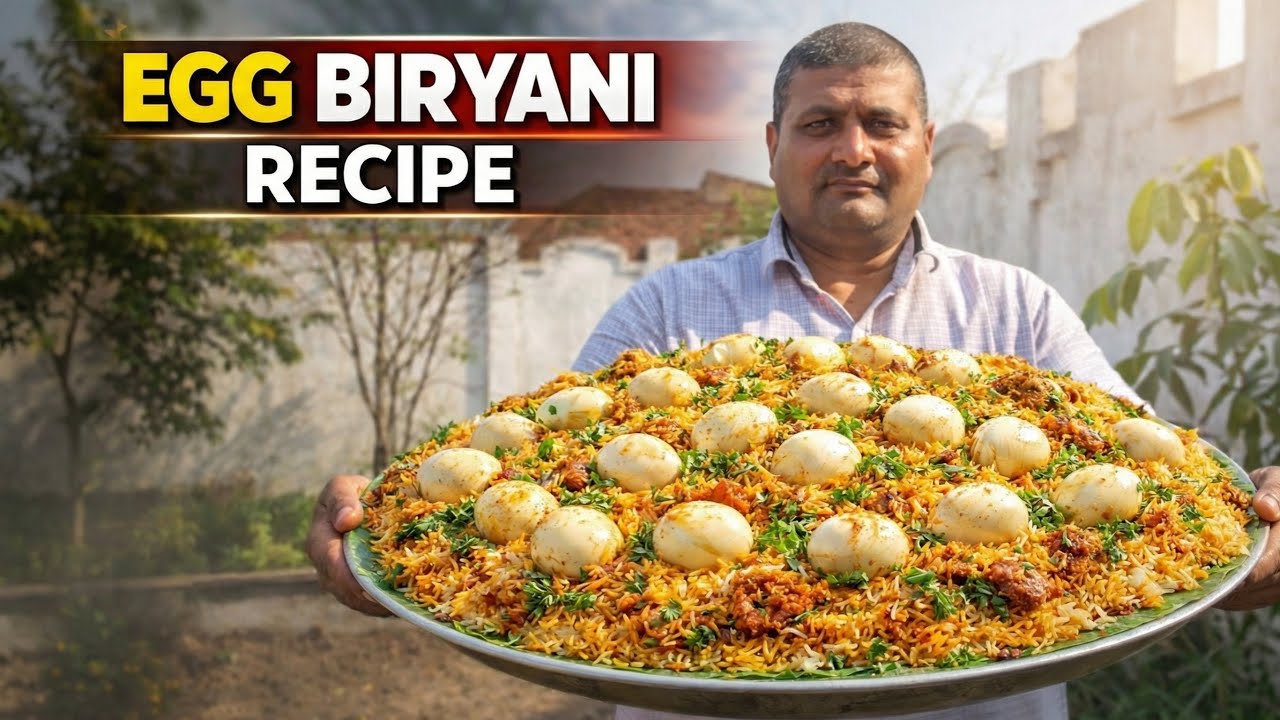 🔥 Hyderabadi Egg Biryani Like Restaurant 😋 Dum Anda Biryani | Village Cooking | Desi Farm Party