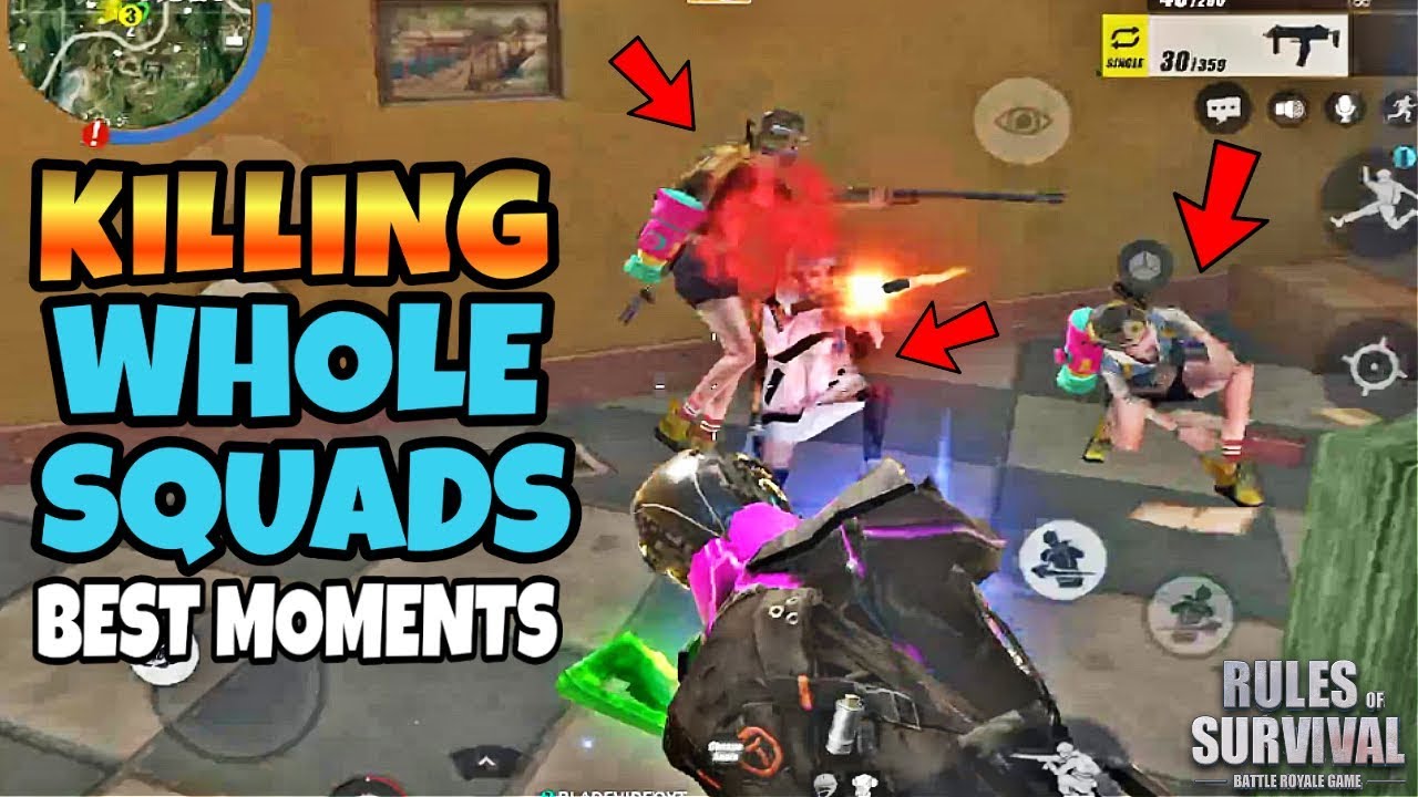 Destroying Whole Squads Montage! Best Moments! Rules of Survival