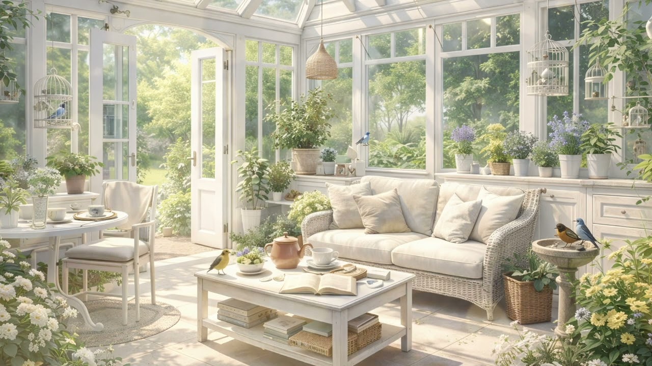 Garden Ambiance with Bird Sound  for Deep Relaxation & Sleep