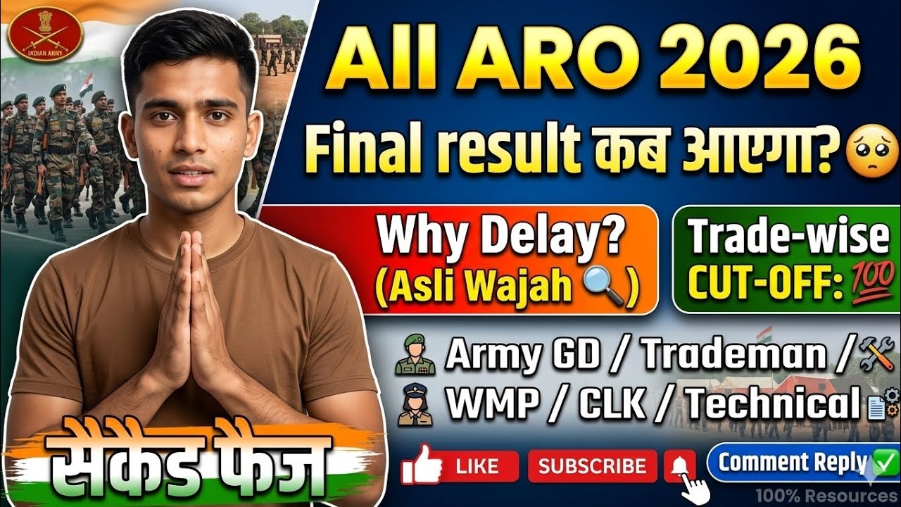 Army Agniveer 2026 Final Result Date Out? | Second Phase ARO Final Cut Off Full Details