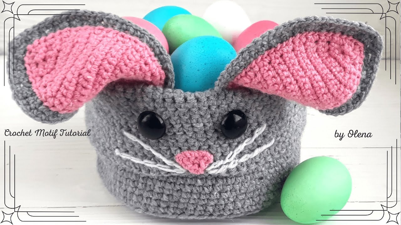 Crochet Bunny Basket 🐰 Crochet Easter 🥚 Crochet home decor