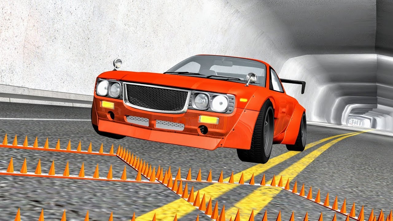 Massive Spike Strip Pileup Crashes #39 – BeamNG Drive | CrashBoomPunk