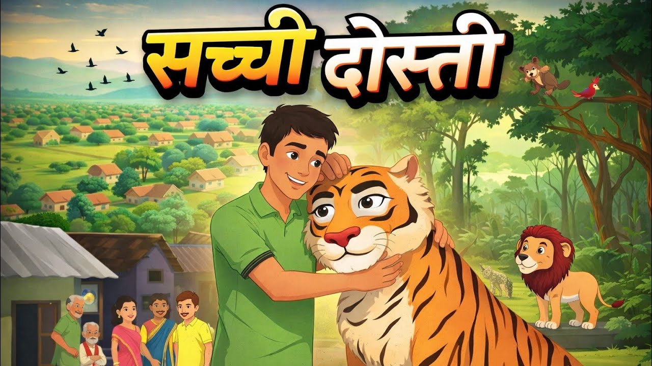 “सच्ची दोस्ती cartoon moral story/hindi kahaniyan/cartoon video