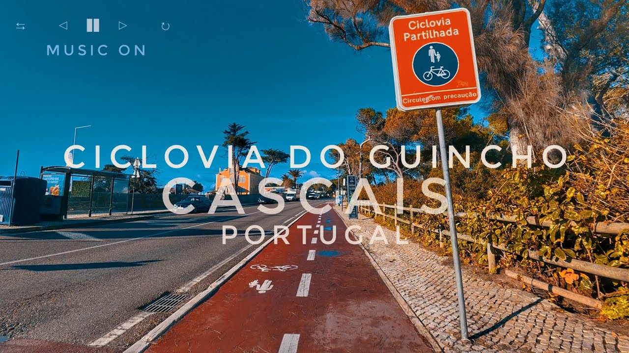 4K 🇵🇹 Ciclovia do Guincho | Cascais Portugal E-Bike | Filming Bike View | Deep Piano Music