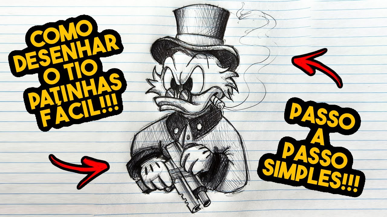 COMO DESENHAR O TIO PATINHAS - TUTORIAL