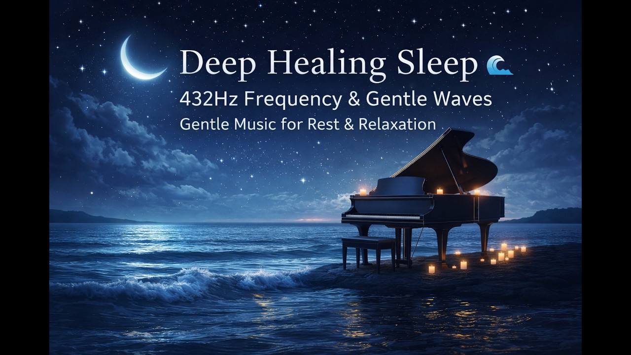 Deep Healing Sleep 🌊 432Hz Frequency & Gentle Waves. Gentle Music for Rest & Relaxation