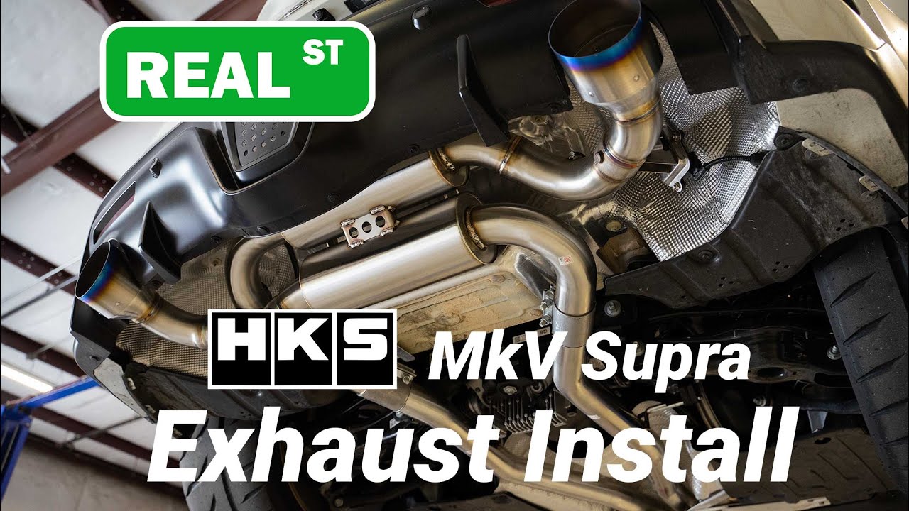 MKV Toyota Supra HKS Dual Muffler Exhaust Install and Sound Clips