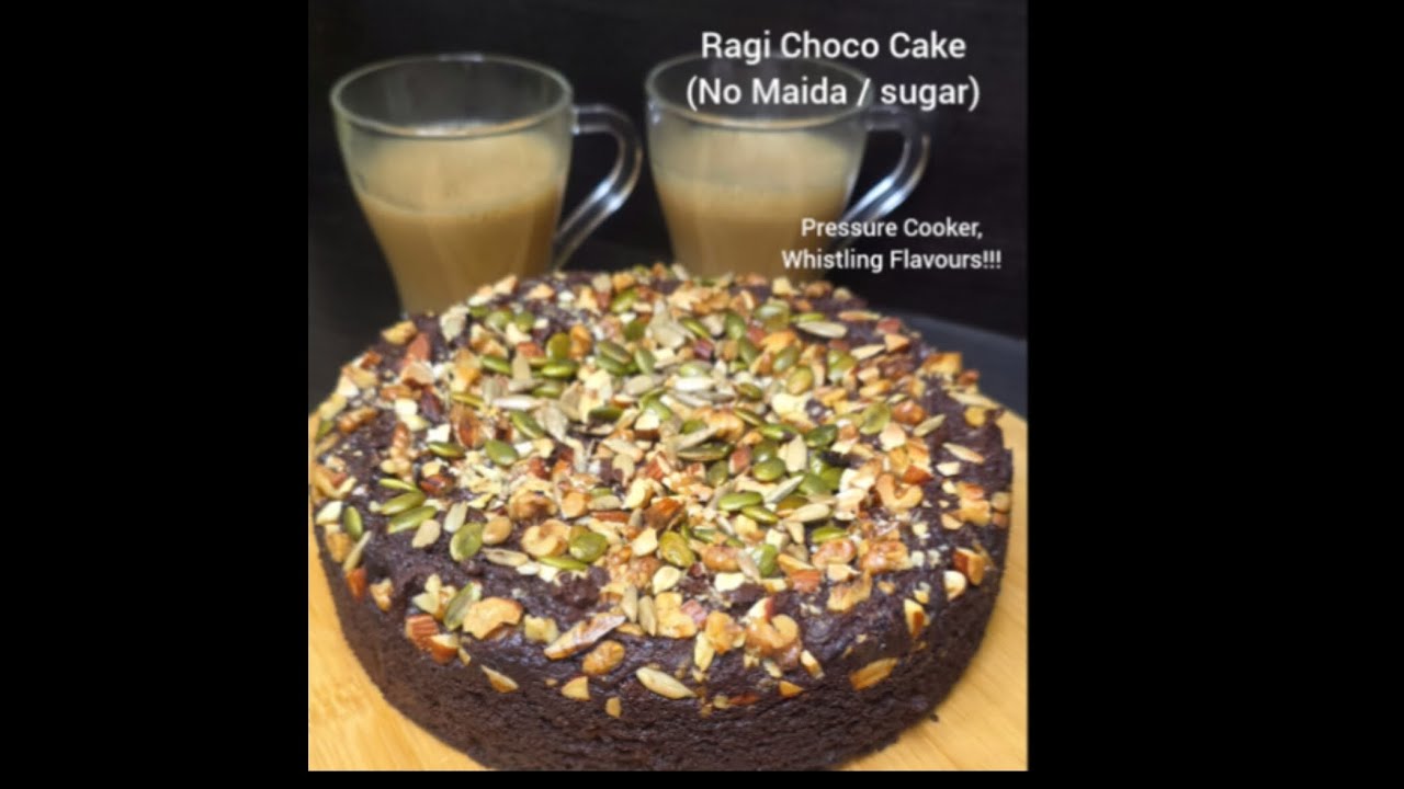 Ragi Choco Cake ( No maida or sugar )