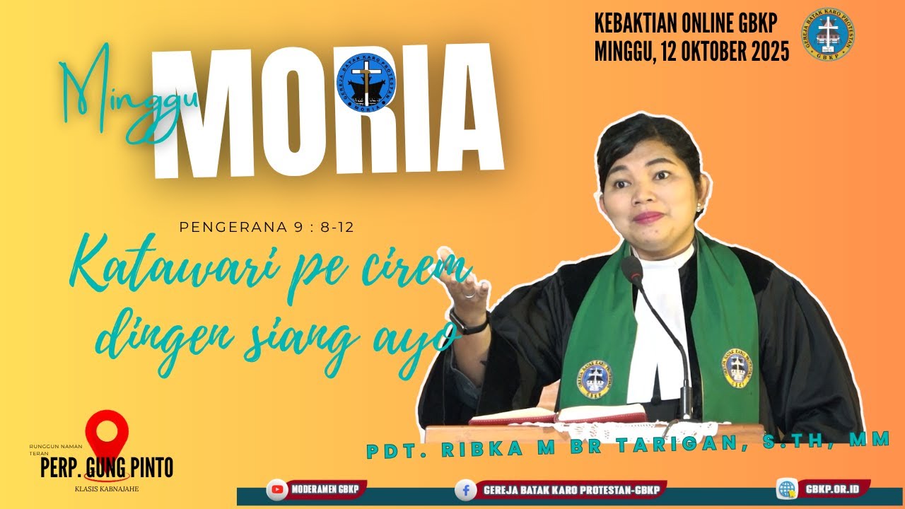KEBAKTIAN MINGGU GBKP 12 OKTOBER 2025, TUAN RUMAH GBKP  PERPULUNGEN GUNG PINTO