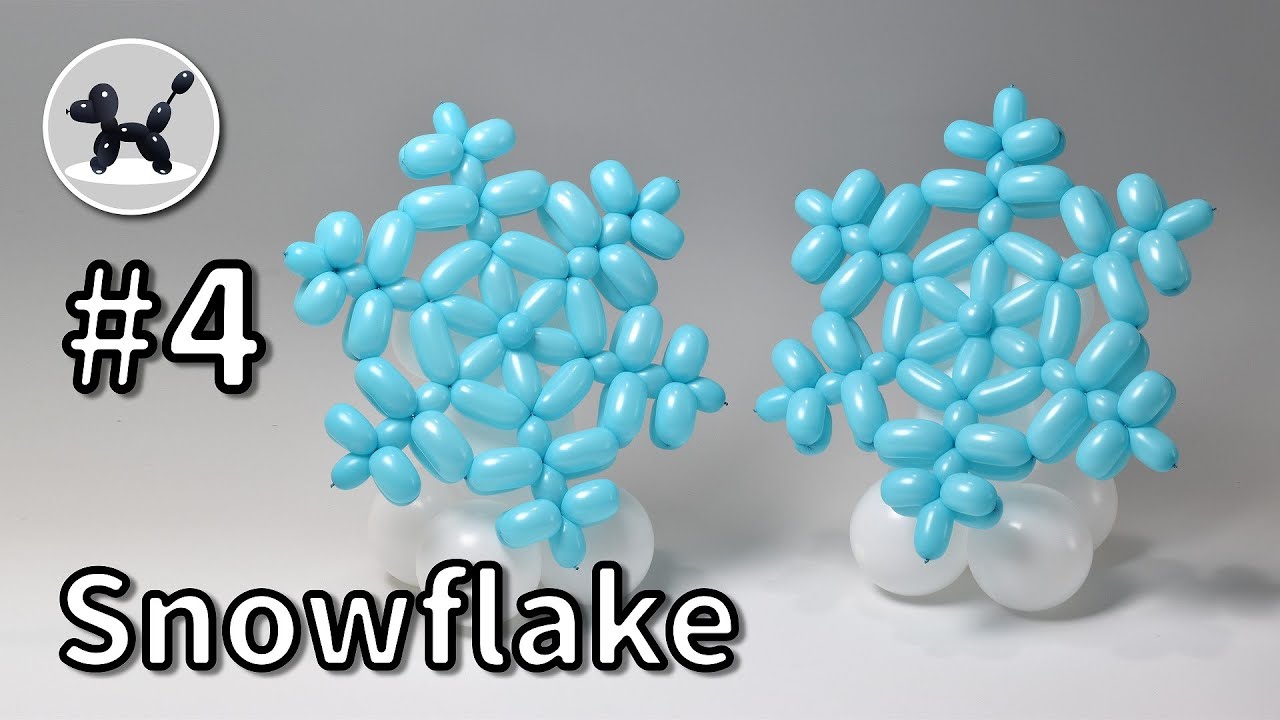 Snowflake - How to Make Balloon Animals #4 / バルーンアートの作り方 #4 (雪)