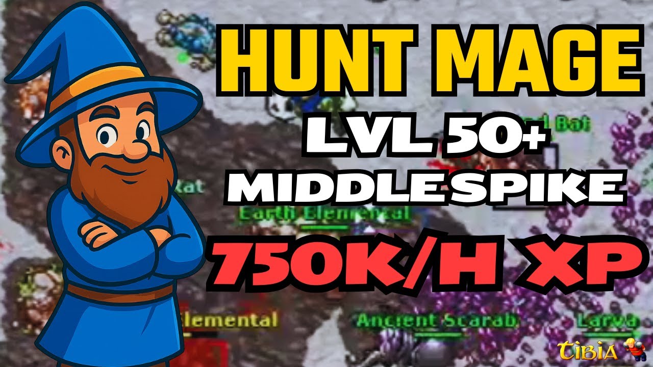 🔥 XP Insana para Mage 50+! 750k/h em Hunt Esquecida no Tibia!