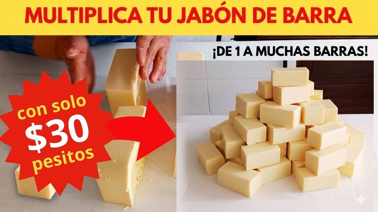 ¡CON SOLO $30 PESITOS! 😱 MULTIPLICA TU JABÓN DE BARRA (Rinde para Meses)
