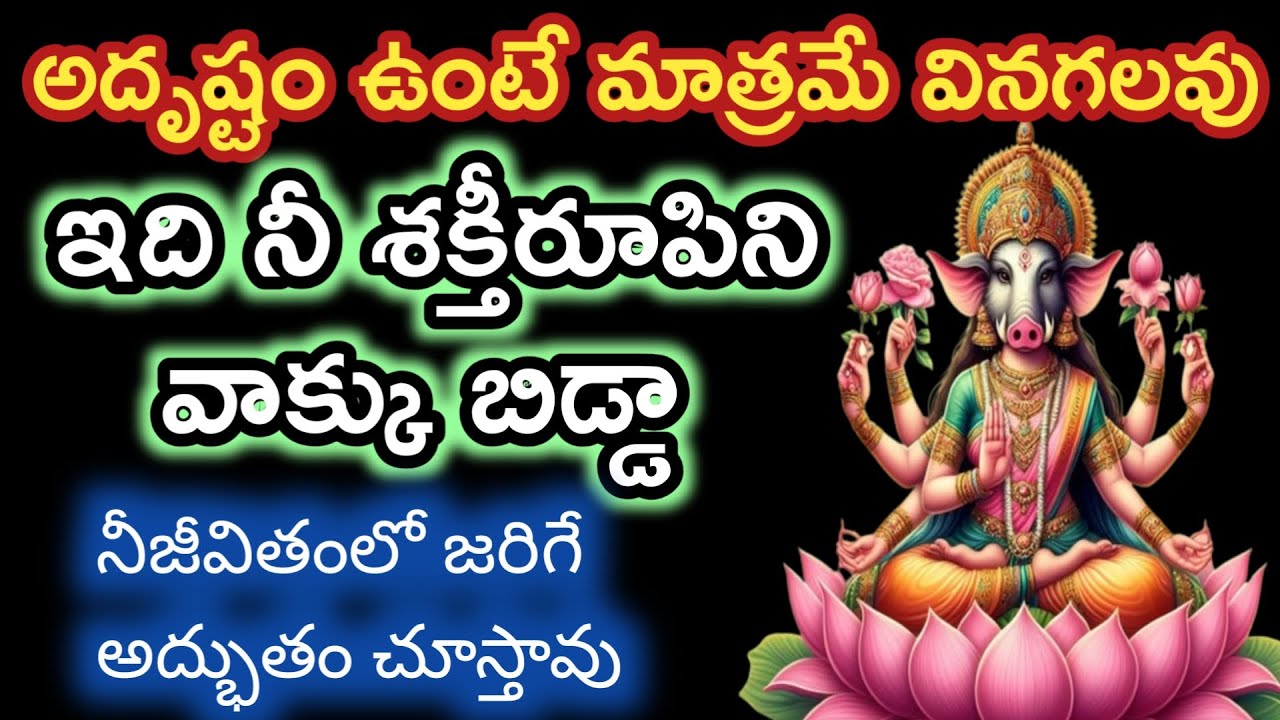ఇది శక్తి స్వరూపిని vaaku బిడ్డా నీజీవితం మార్చే మాట నిర్లక్ష్యం చేయకు విను |varahidevi vaakku