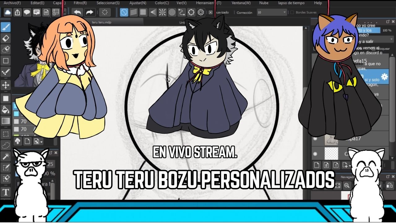 Teru Teru Bozu Personalizados de Oc de Seguidores en Stream