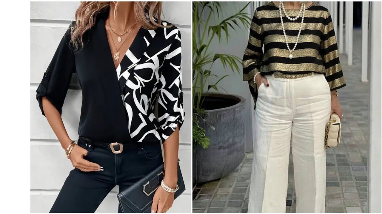 Мода 2025 КРАСИВЫЕ БЛУЗКИ 100&rdquo; Идеи красивых блузок повседневные модели 24/25 #мода #рубашки #стиль