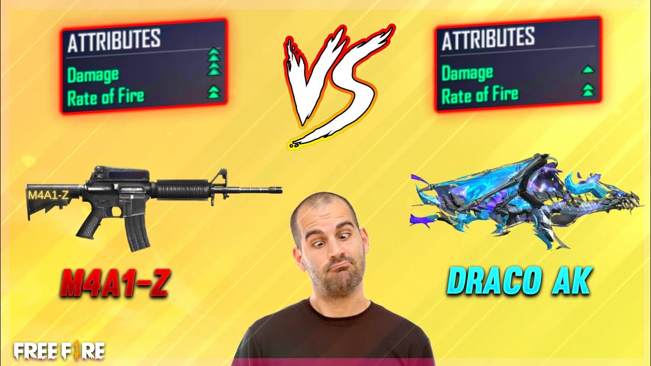 M4A1-Z VS DRACO AK, WHICH IS BETTER? FULL COMPARISON IN HINDI  BY DEATH RAIDER GAMING