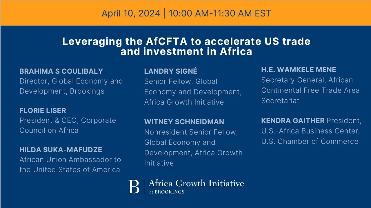 Leveraging the AfCFTA to accelerate US trade and investment in Africa