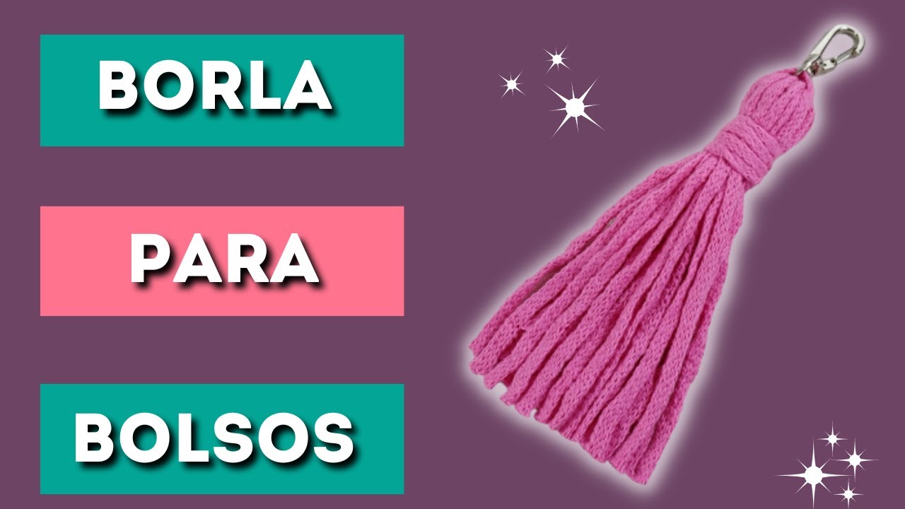 Cómo hacer borlas (con herraje) para decorar nuestros bolsos. Paso a paso!!! Muy fácil!!!