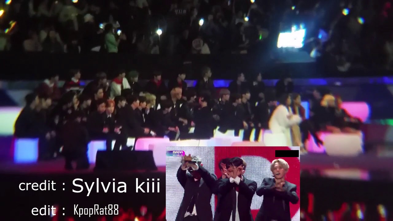 171201 EXO(엑소) Wanna One(워너원) etc. reaction to BTS(방탄소년단) - MIC DROP(Remix Ver) @MAMA