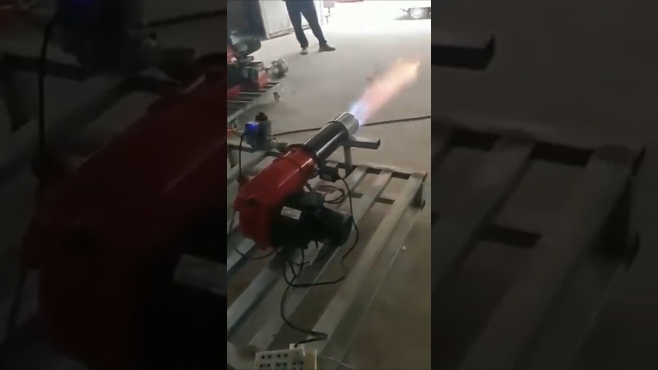 Waste Oil Burner For Industrial Heating System #heatingsystem #burner #oilburner #heating