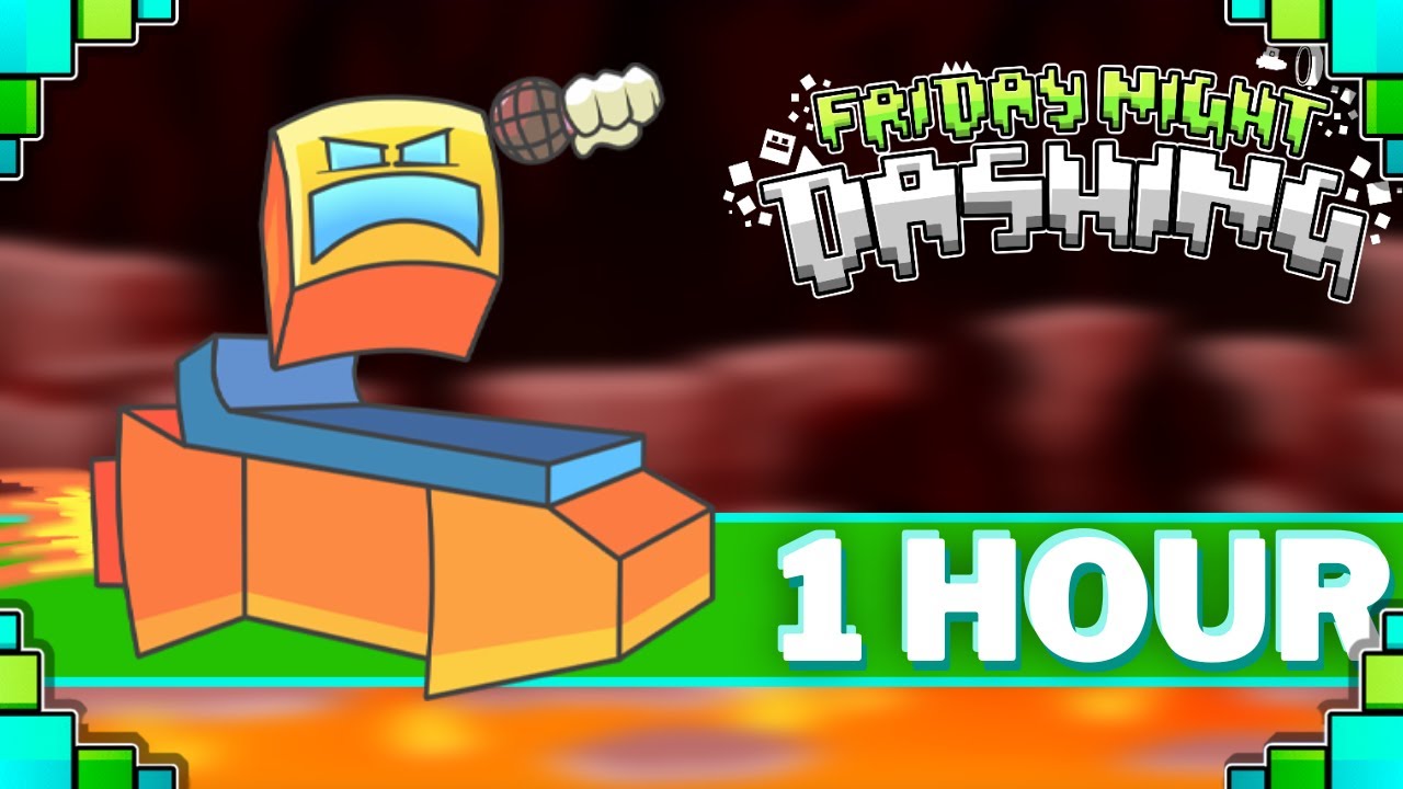 STRIKER - FNF 1 HOUR Songs (VS Geometry Dash FNF Mod Friday Night Dashing Song)