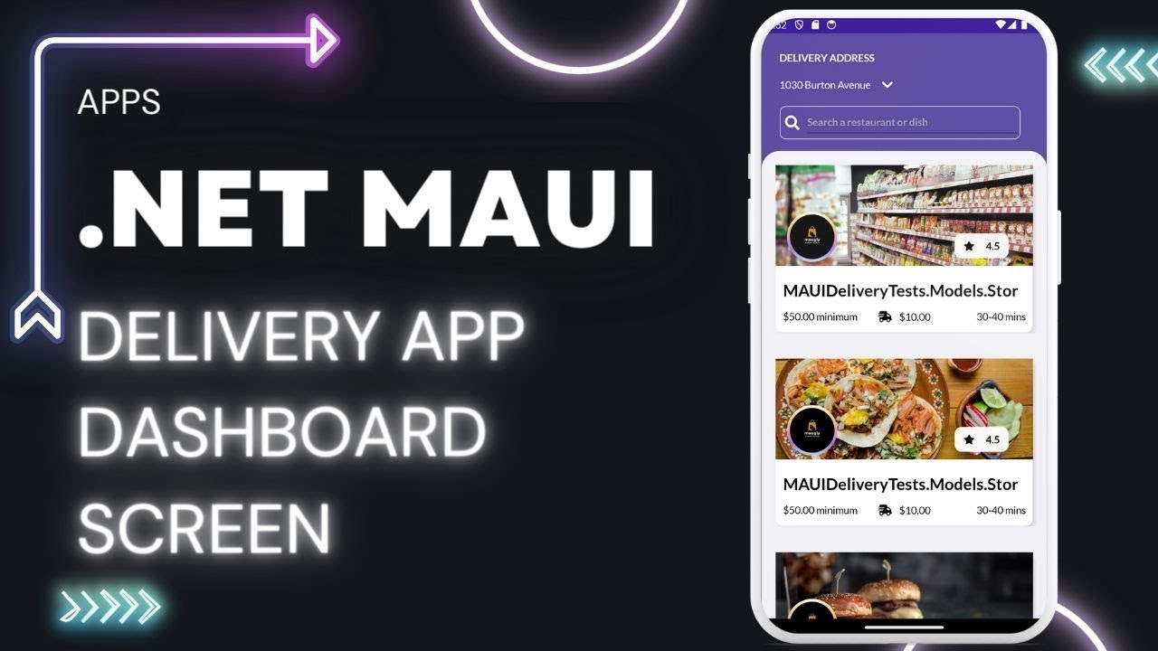 .NET MAUI UI Challenge # 10 - Dashbarod Order Delivery App