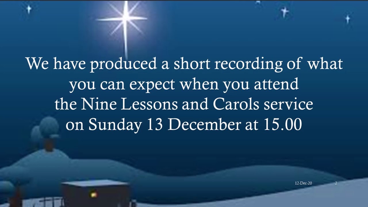 Details of what to expect at our 9 carols and lessons service on Sunday 13 December.