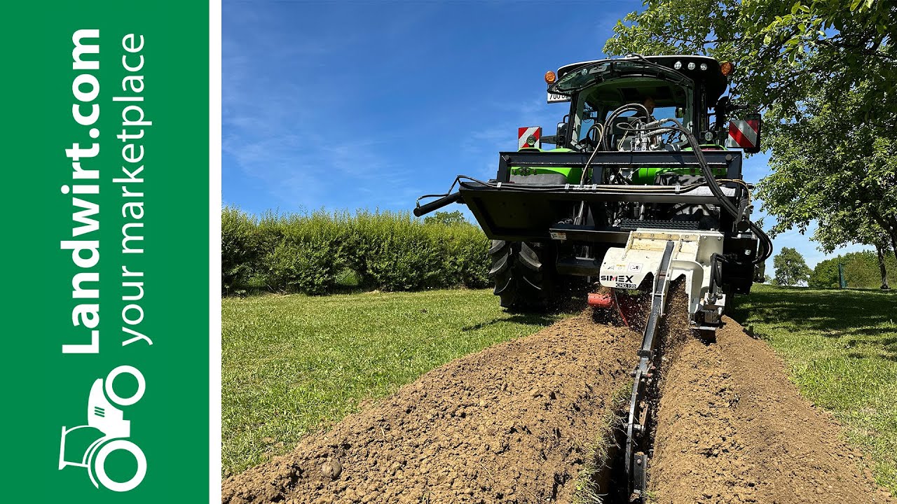 Selbstgebaute Grabenfräse im Einsatz! | landwirt.com